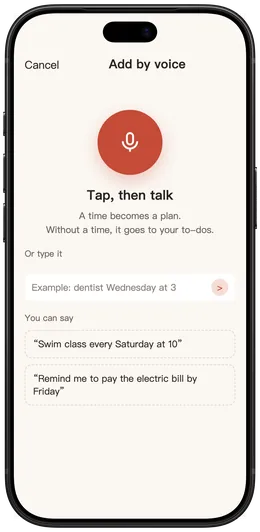 Add by voice
