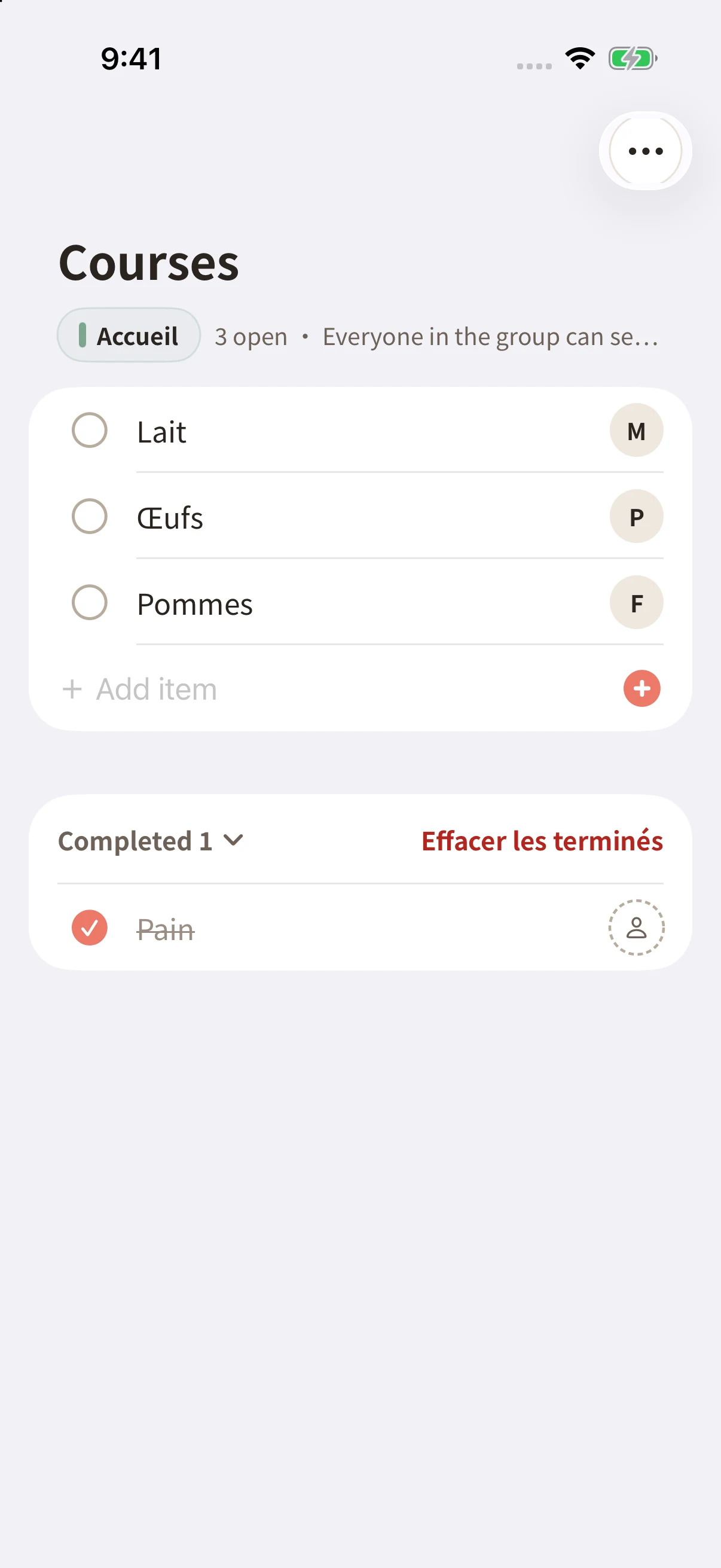 Écrans de démonstration
